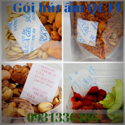 Gói Chống Ẩm 1g - Vải Không Dệt Màu Xanh - đỏ